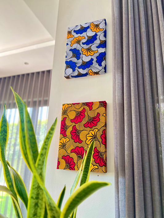 African print rectangular canvas board