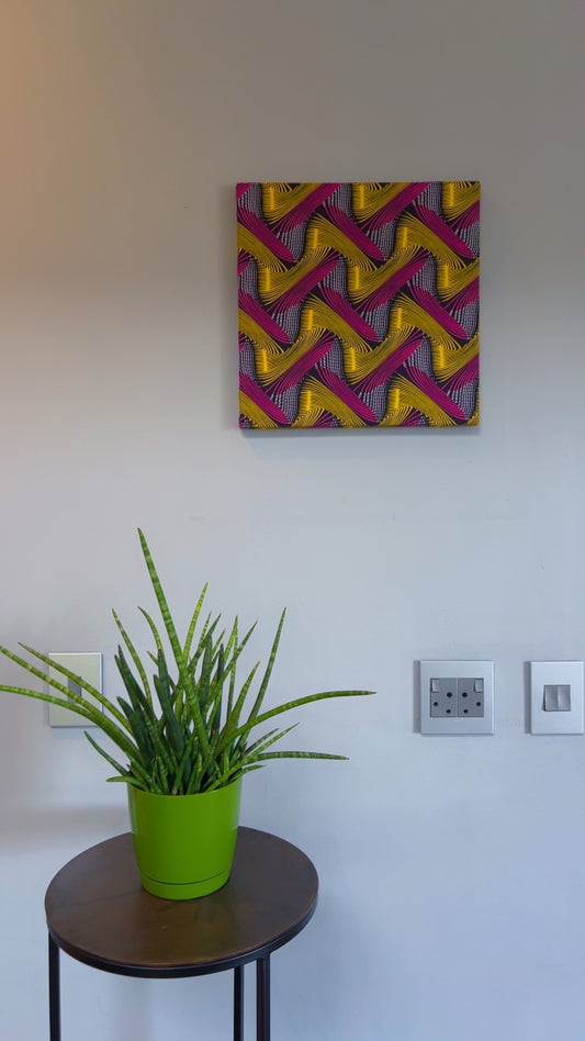 African Print square canvas wall art