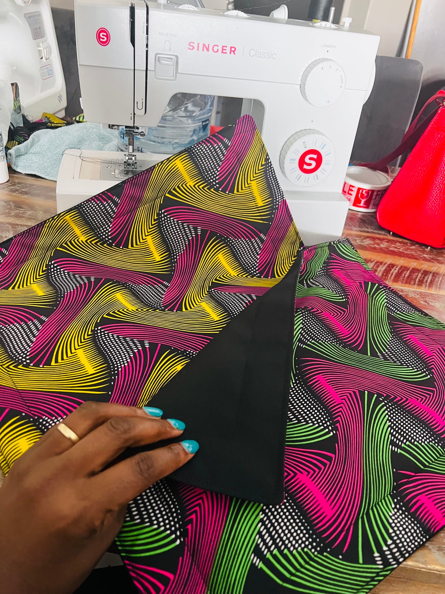 African Print handmade padded placemats