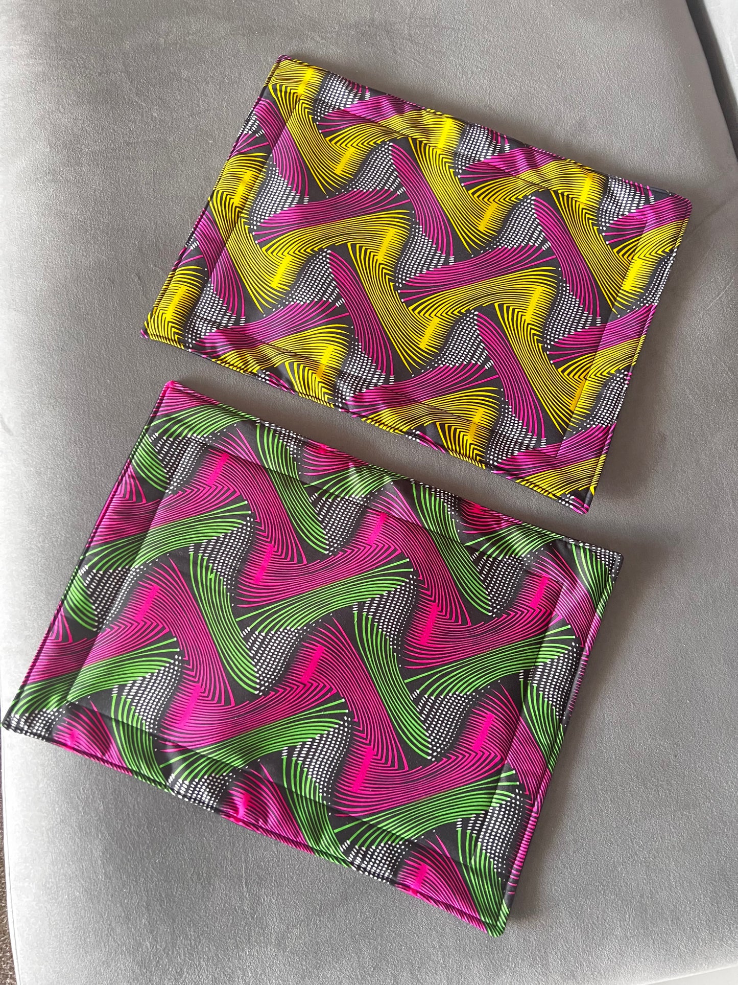 African Print handmade padded placemats
